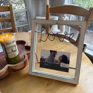 Studio Decor Love Frame with Light Wood Finish